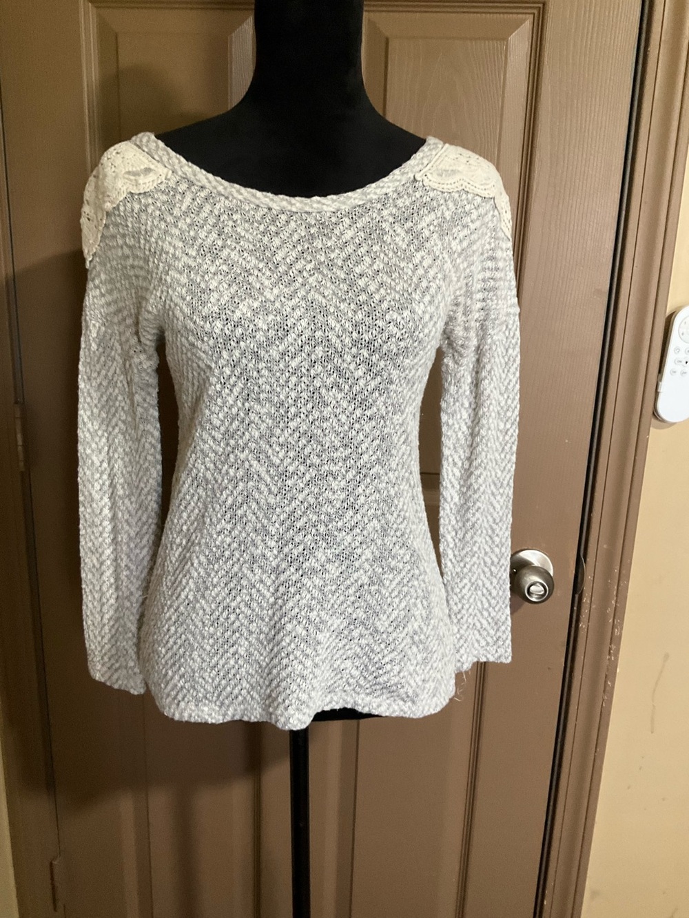 Charlotte Russe Small Gray and White light weight sweater